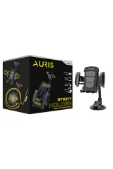 Auris ARS-H3 360° Döner Başlıklı Araç İçi Telefon Tutucu – Vantuzlu, Tüm Cihazlara Uygun