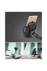 Auris ARS-H3 360° Döner Başlıklı Araç İçi Telefon Tutucu