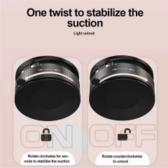 Metalik Magsafe Telefon Tutucu Tüm Yüzeylerle Uyumlu Vakumlu 360 Dönen Oynar Başlık