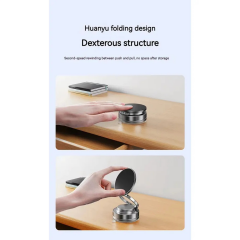 Metalik Magsafe Telefon Tutucu Tüm Yüzeylerle Uyumlu Vakumlu 360 Dönen Oynar Başlık