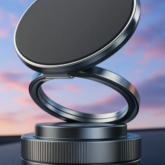 Metalik Magsafe Telefon Tutucu Tüm Yüzeylerle Uyumlu Vakumlu 360 Dönen Oynar Başlık
