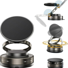 Metalik Magsafe Telefon Tutucu Tüm Yüzeylerle Uyumlu Vakumlu 360 Dönen Oynar Başlık